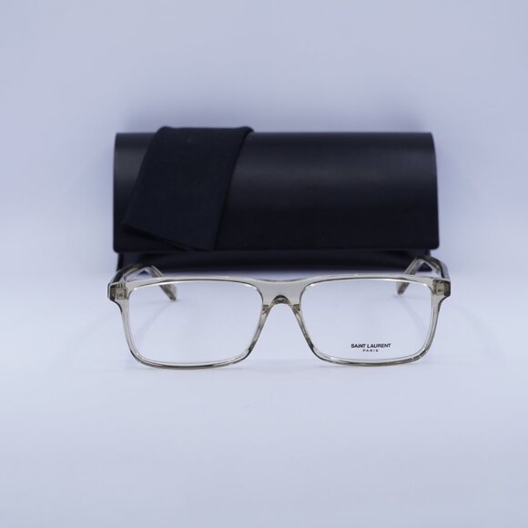 Saint Laurent SL483 006 Rectangle Eyeglasses 58mm – Transparent Yellow - Picture 2 of 11